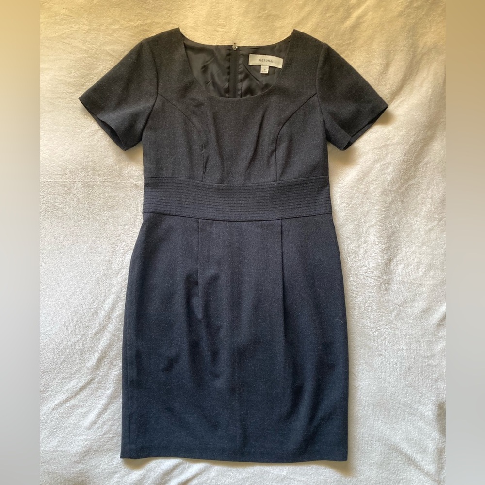 Merona Short Sleeve Knee Length Grey Dress